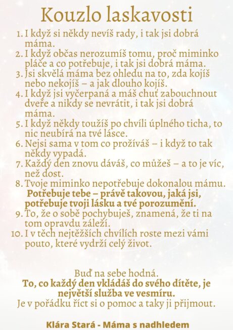 10 laskavých vět pro&nbsp;mámu s&nbsp;miminkem
