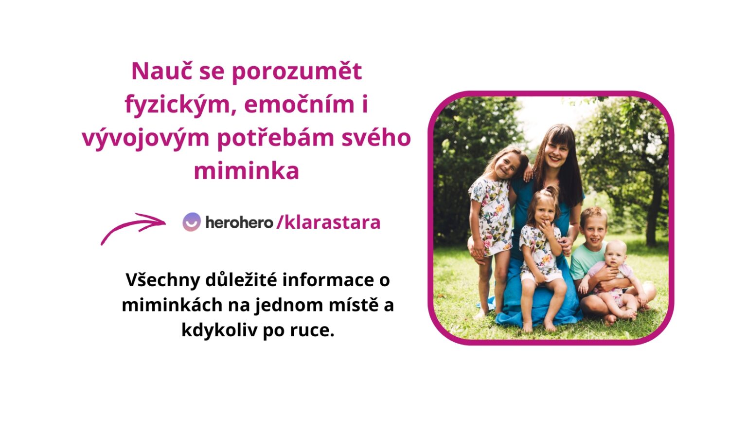 Nauč se porozumět fyzickým, emočním i&nbsp;vývojovým potřebám svého miminka. Všechny důležité informace o&nbsp;miminku na&nbsp;jednom místě.